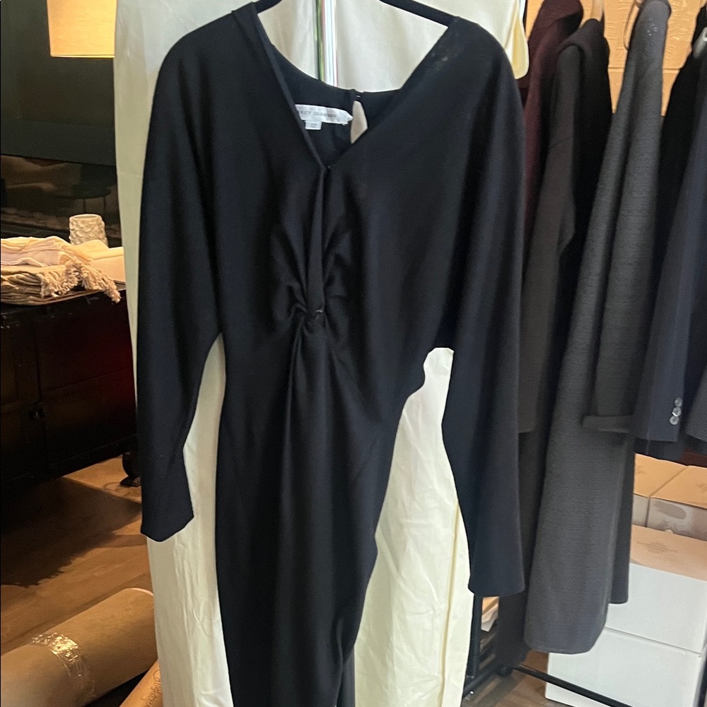Sophisticated Long Sleeve Black Dress